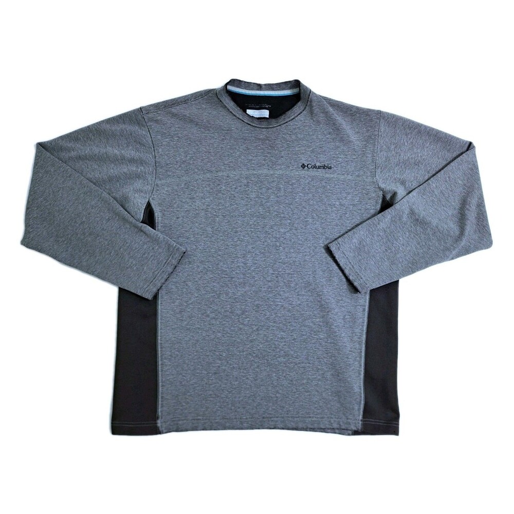 Columbia Omni Sheild Schuss Sweater Shirt Gray Men's Medium to Large Long Sleeve